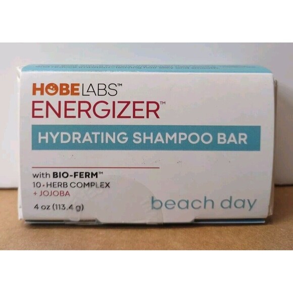 Hobe Labs Hydrating Shampoo Bar Energizer Beach Day Jojoba 4 oz Portable Travel - Picture 2 of 6